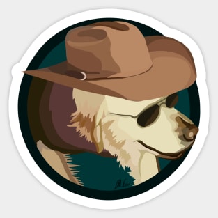 Jasper the Cowboy Retriever Sticker